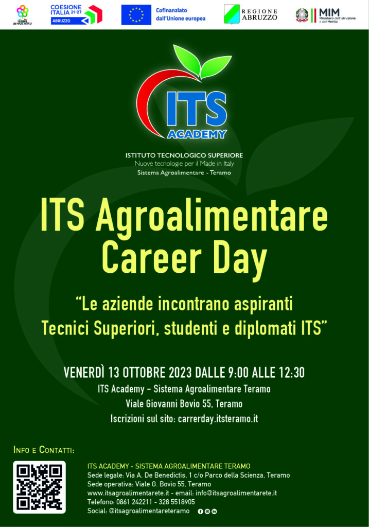 Locandina ITS Agroalimentare Career Day 2023