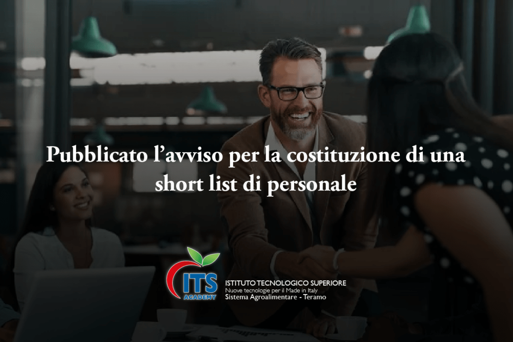 Avviso di costituzione Short List di personale