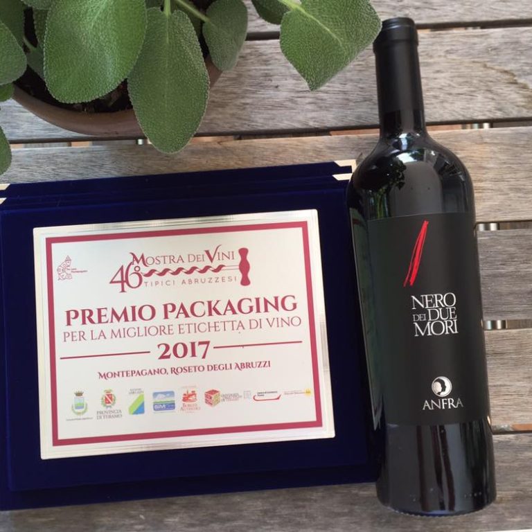 Anfra vini - premio packaging 2017